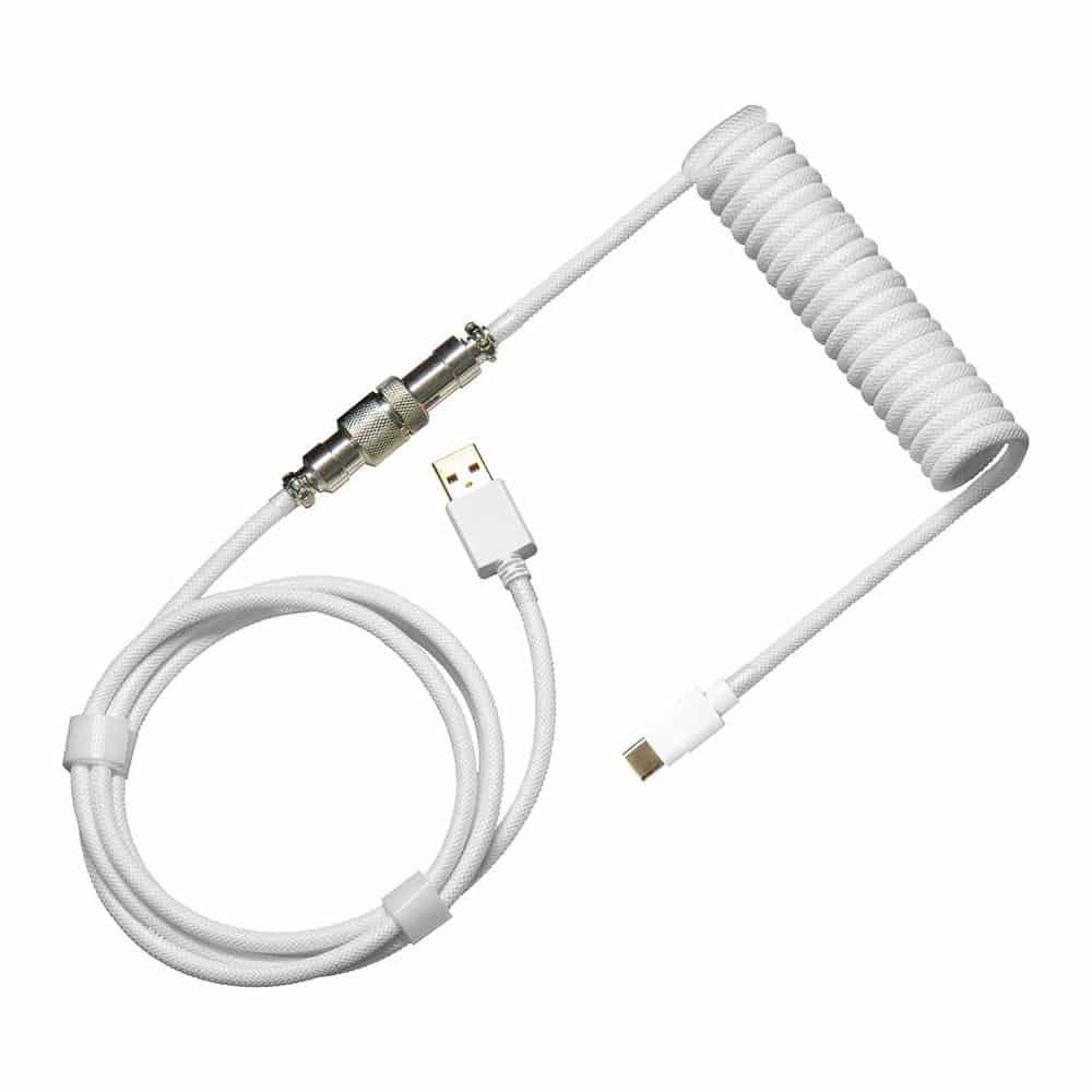 Cooler Master USB-C to USB-A Coiled Cable - Snow White